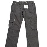 Worn-In Mens Black Cotton Cargo Pants Relaxed Fit Durable With Pockets Size 40