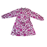 Ann Taylor Womens White & Pink Cotton Floral Print Belted Long-Sleeve Dress Size