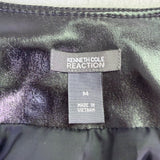 Kenneth Cole Reaction Womens Black Shiny Jacket Stylish Lightweight Design Sz M