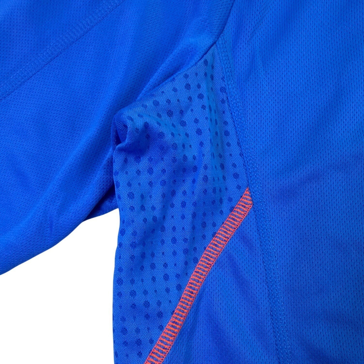 Adidas Mens Blue Long Sleeve ClimaLite Running Shirt W/ Orange Trim Size L