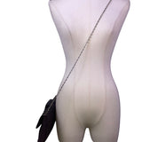 Lulu Townsend Women’s Black Satin With Ruched Detail Chain Strap Clutch Bag
