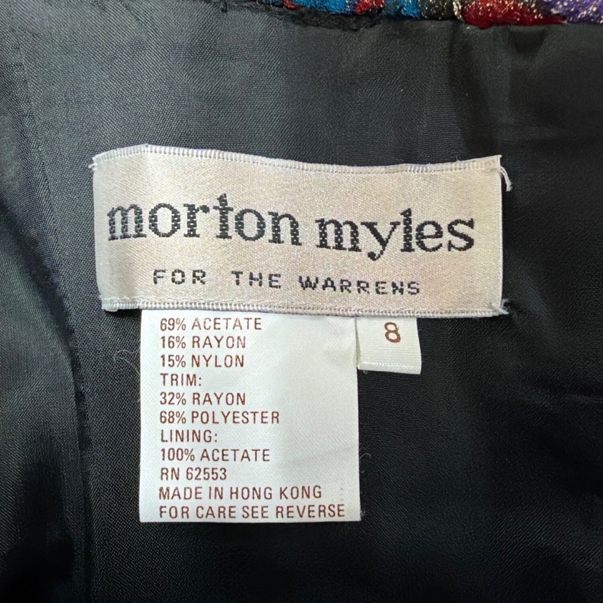 Morton Myles Womens Black Velvet Strapless Floral Metallic Mini Dress Size 8