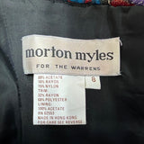 Morton Myles Womens Black Velvet Strapless Floral Metallic Mini Dress Size 8