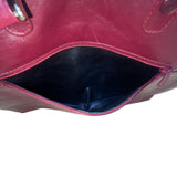 Woodward & Lothrop Women’s Burgundy Leather Made In Italy Suitcase Messenger Bag