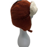 High Desert Gear Unisex Corduroy Faux Fur Trapper Ear Flaps Brown Cream One Size
