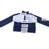Columbia Womens Navy & White Half-Zip Fleece Pullover Warm Layer Sz L