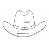 Dorfman Pacific Mens Natural Fibre Straw Western Hat Medium Handmade Brown Band