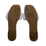 Express Womens Lilac Purple Braided One Band Slide Sandals