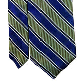 Robert Talbott Mens Blue & Green 100% Silk Striped Pattern Necktie