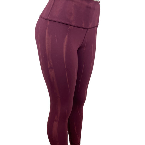 Lululemon Wunder Train Women's High Rise Tight 25" Leggings Fade Sun Red Merlot