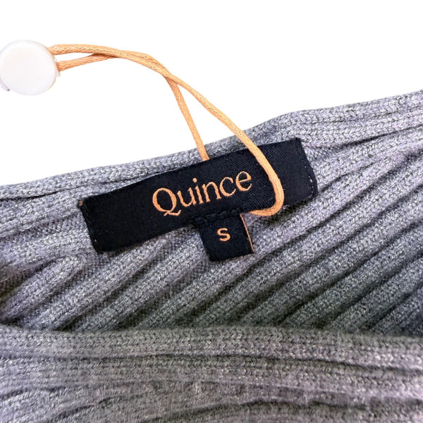 Quince Womens Gray Ribbed Lenzing EcoVero Sleeveless Tank Top Size S