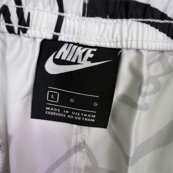 Nike Mens White Graphic Shorts Large Logo Print Sz L