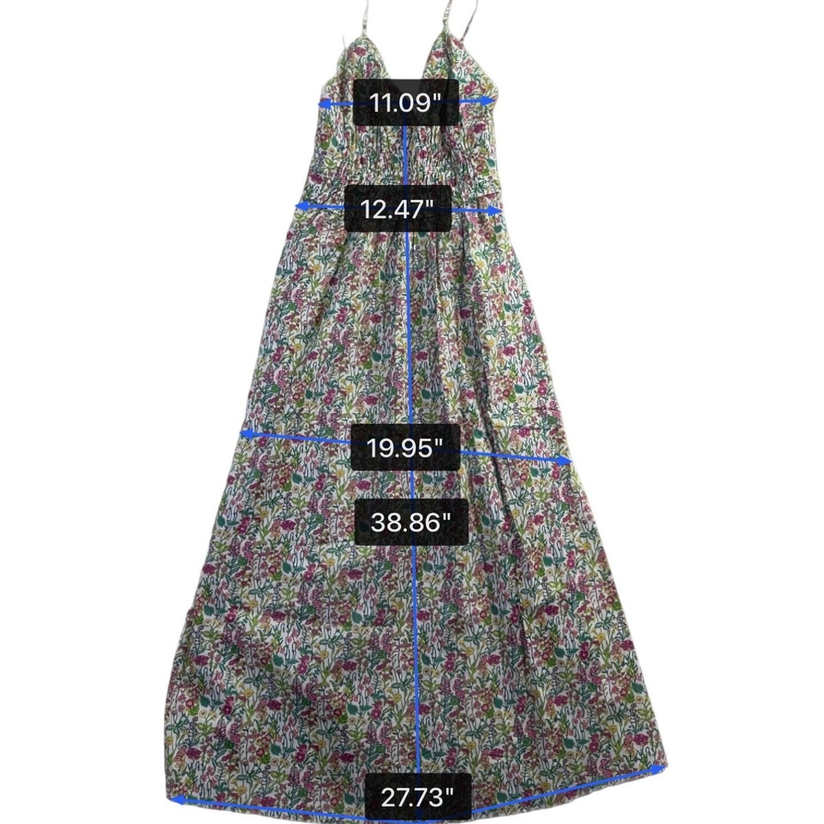 J.Crew Women Multicolor Cotton Maxi Sundress Floral Sleeveless Size 2