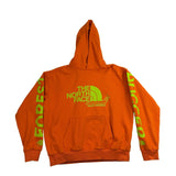 The North Face Mens Orange Cotton Hoodie Collaboration With Online Ceramics Sz M