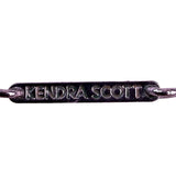 Kendra Scott Womens Silver Tone Drusy Pendant Necklace Adjustable Length Chain