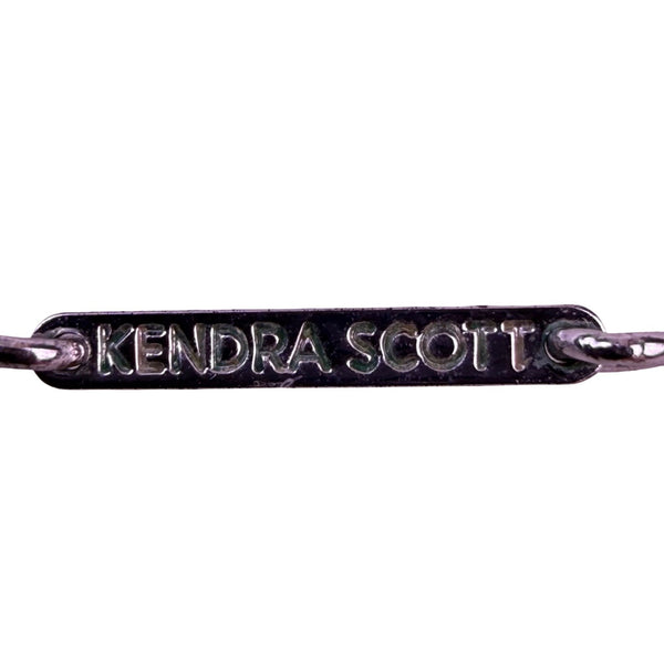 Kendra Scott Womens Silver Tone Drusy Pendant Necklace Adjustable Length Chain