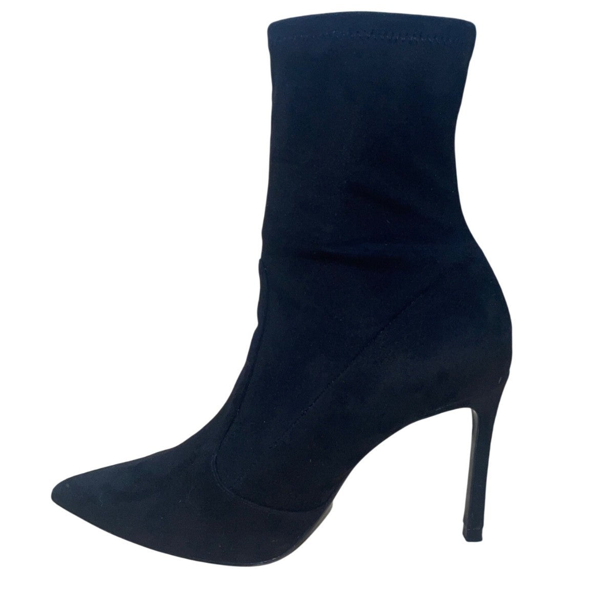 Zara Women’s Black Faux Suede Pointed Toe High-Heel Ankle Boots Size US7
