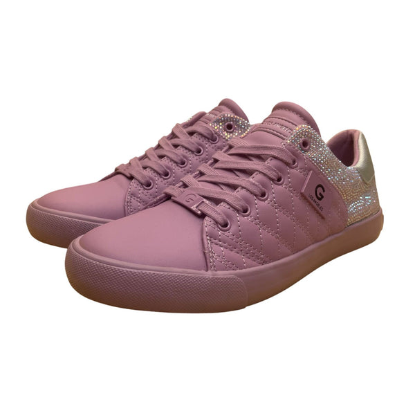 GBG Los Angeles Women’s Pink Rhinestone Quilted Low-Top Sneakers Size 9M