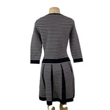 Lauren Ralph Lauren Womens Black & White Houndstooth Pleated Dress Sz M
