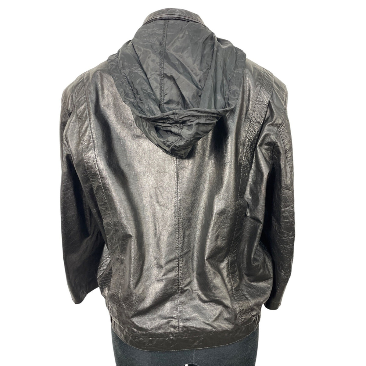 Vintage Berman's Men's Black Leather Jacket Size 44 - EUC