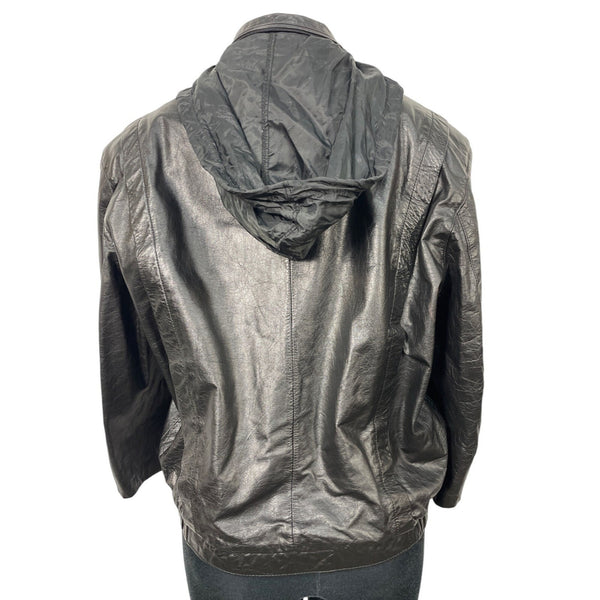 Vintage Berman's Men's Black Leather Jacket Size 44 - EUC