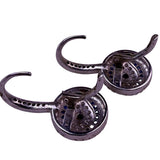 Sterling Silver Womens Silver Tone Evil Eye Earrings Synthetic Blue Sapphires