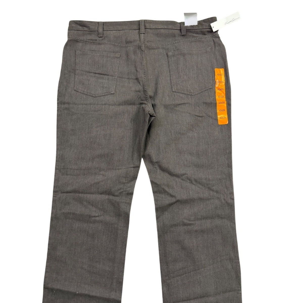 Kenneth Cole Mens Brown Casual Flat-Front Pants Durable & Stylish Size 42x29
