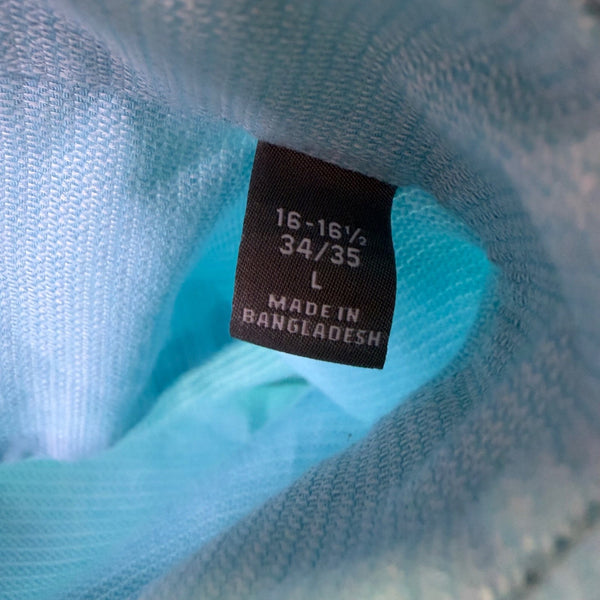 Michael Kors Mens Light Blue Cotton Blend Slim Fit Button-Up Dress Shirt Size L