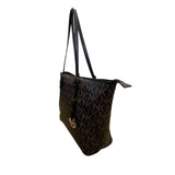 Michael Kors Women’s Brown Monogram Coated Gold-Tone Buckle Accents Tote Bag