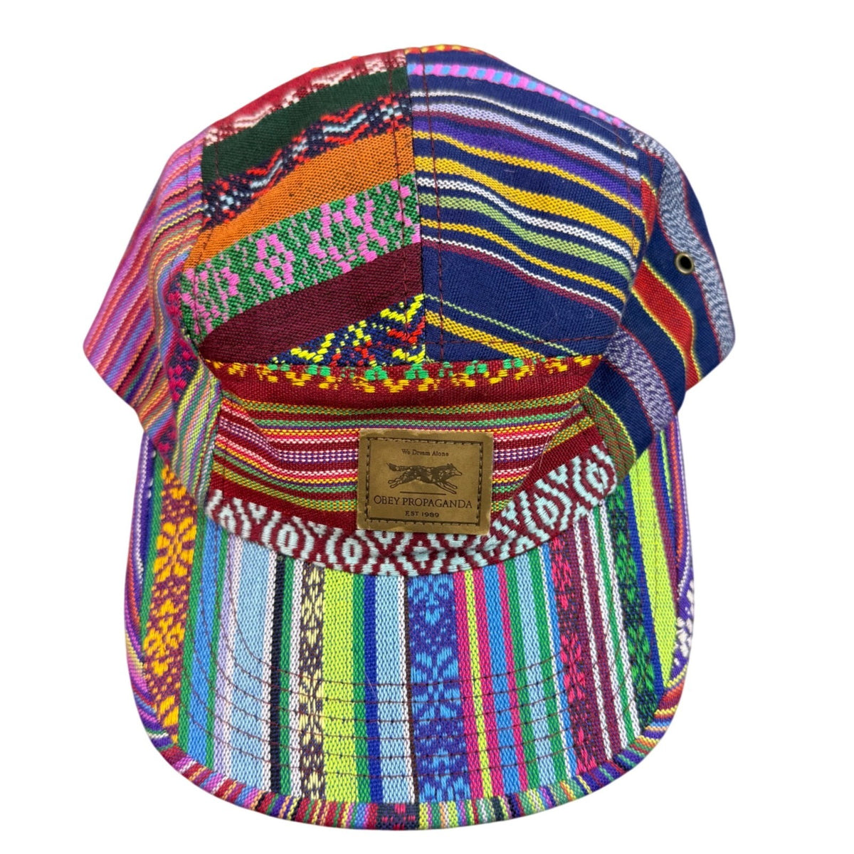 Obey Mens Multicolor Cotton Patterned Adjustable Strapback Hat