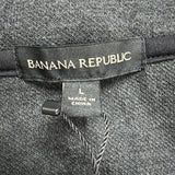Banana Republic Mens Charcoal Quarter-Zip Pullover Sweater Stylish & Modern Sz L