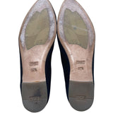 AGL Women’s Black Suede Leather Sole Slip-On Ballet Flats Size 37.5