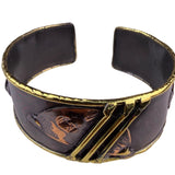 Creative Copper Women’s Gold/Bronze Cuff Bracelet Unique Handmade Design
