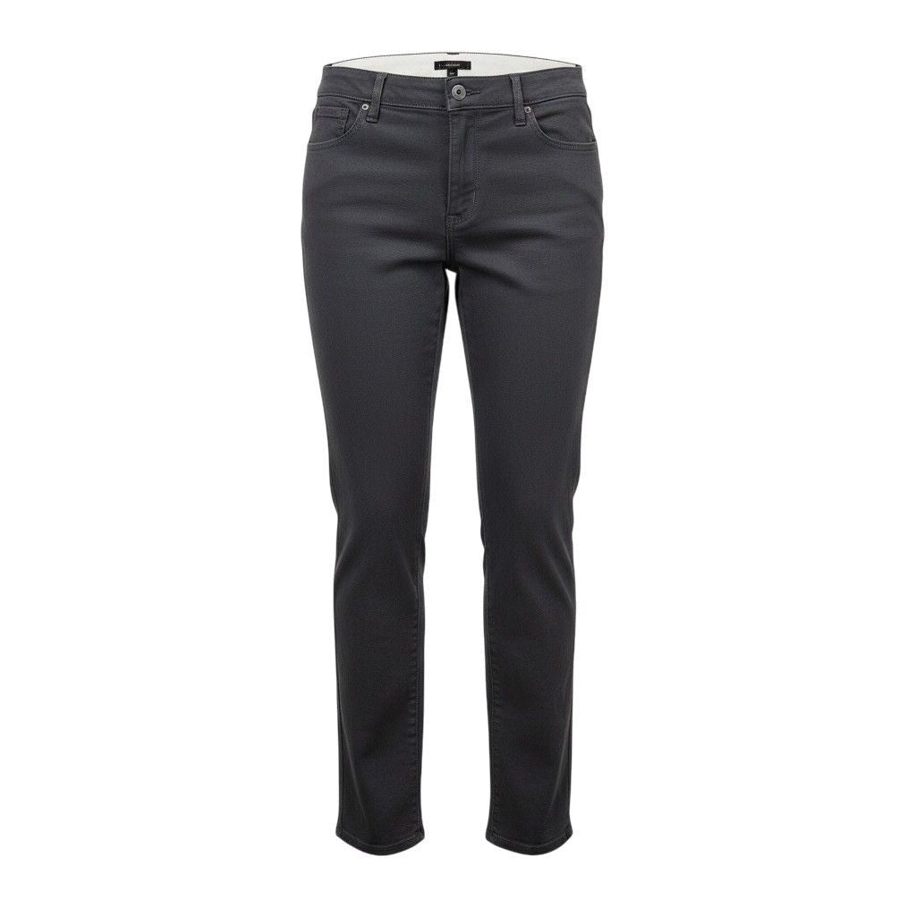 Eddie Bauer Womens Black Cotton Blend Straight-Leg Pants Casual Sz 16