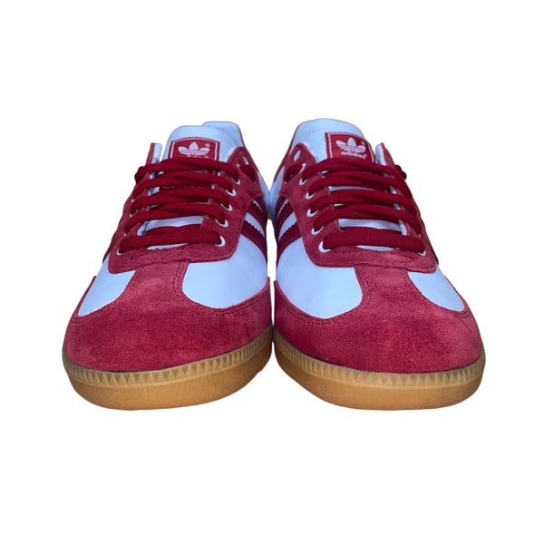 Mi Adidas Women’s Red Suede & White Leather Marriott Samba Sneakers Sz 8.5