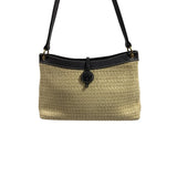 Etienne Aigner Women's Brown And Beige Woven Shoulder Bag and Wallet 2 Piece Set