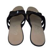 Onex Women’s Brown & Black With Rhinestones Heeled Slide Sandals Size 7