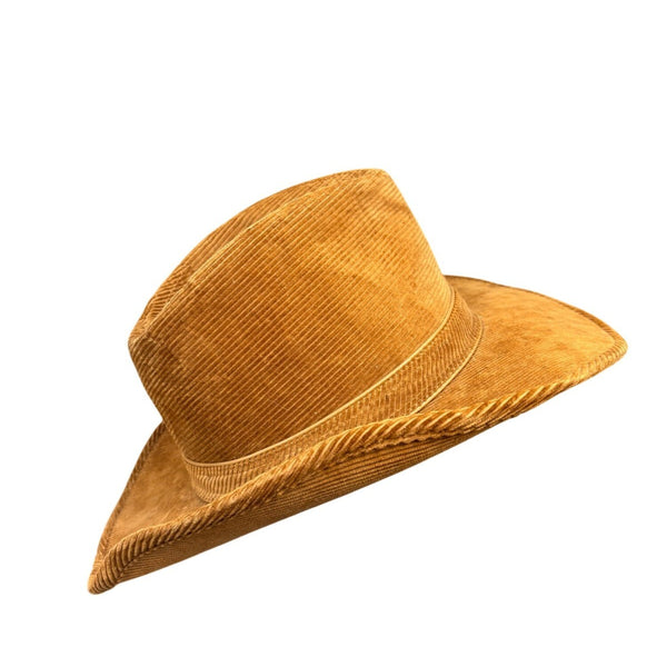 Resistol Mens Brown Corduroy Western Hat Self-Conforming Classic Cowboy Design