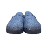 JF Odetta Women’s Gray Wool Studded Buckle Slip-On Casual Clogs Size 12