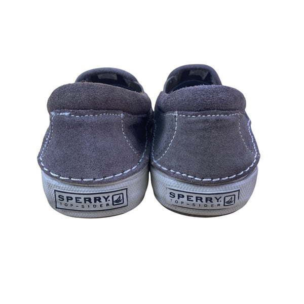 Sperry Men’s Gray Perforated Upper Leather Slip-On Loafers Shoes Size 9.5M