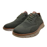 Leisure Men’s Green & Brown Knitted Mesh Lace-Up Casual Oxford Shoes Size US8
