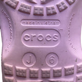 Crocs Girls Rose Gold Glitter Rubber Slip-On Clogs Size 6
