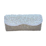 Vintage Handmade Women’s White Satin Beaded Clutch