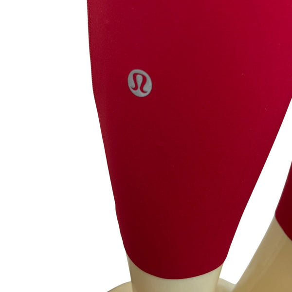 Lululemon 23" Dark Red High-Rise F&F Running Nulux Leggings Size 6 - New
