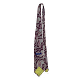 Polo By Ralph Lauren Mens Burgundy Silk Paisley Tie Classic Pattern Elegant