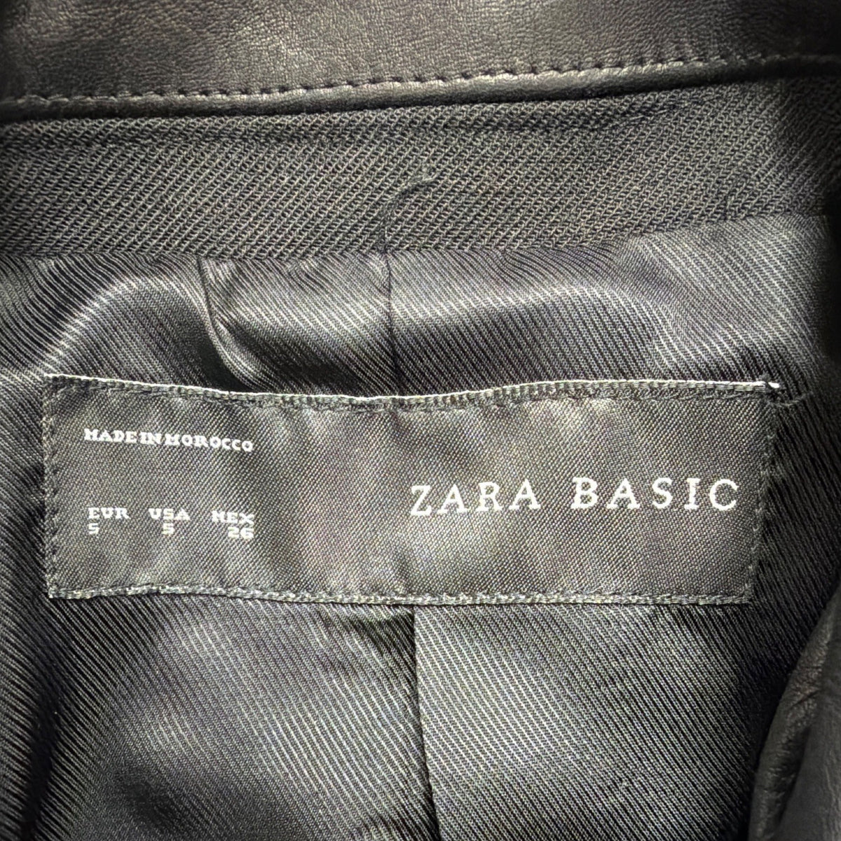 Zara Basic Womens Black Moto Jacket With Gold Zippers Size S