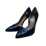 Jessica Simpson Women’s Black Faux Leather Croc-Embossed D'Orsay Heels Size 6M