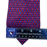 Tommy Hilfiger Mens Red & Blue 100% Silk Geometric Pattern Neck Tie Made In USA