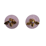 Spartina 449 Womens Gold Tone Stud Earring Set With Bee & Floral Designs