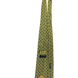 Brooks Brothers Mens Gold & Blue 100% Silk Patterned Geometric Design Tie